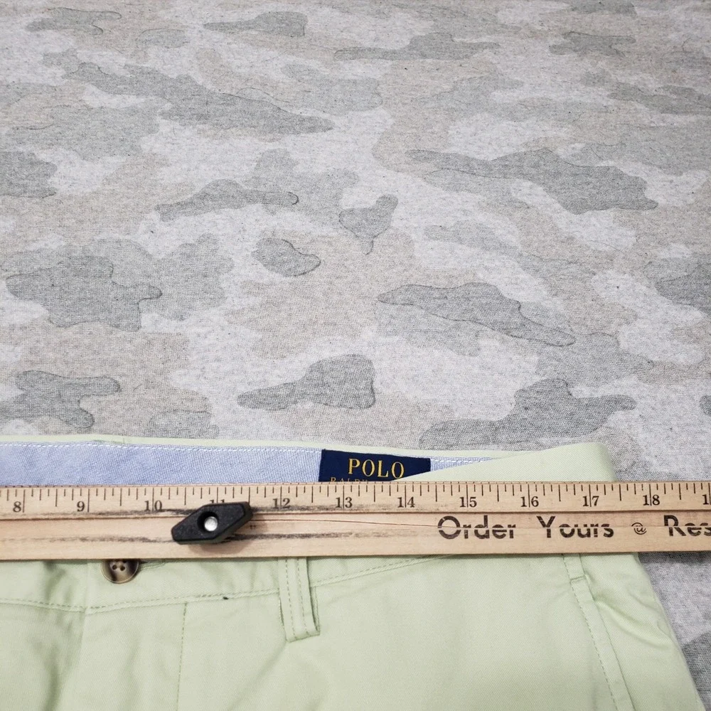 Polo Ralph Lauren Pants Mens 43x32 Green Stretch Straight Fit Pockets Chino